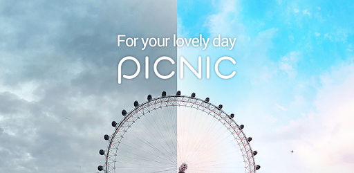 Picnic 修图软件主要用作后期处理天空顔色，一键帮你吧阴天背景瞬间P出蓝天白云的好天气。 图源：google play